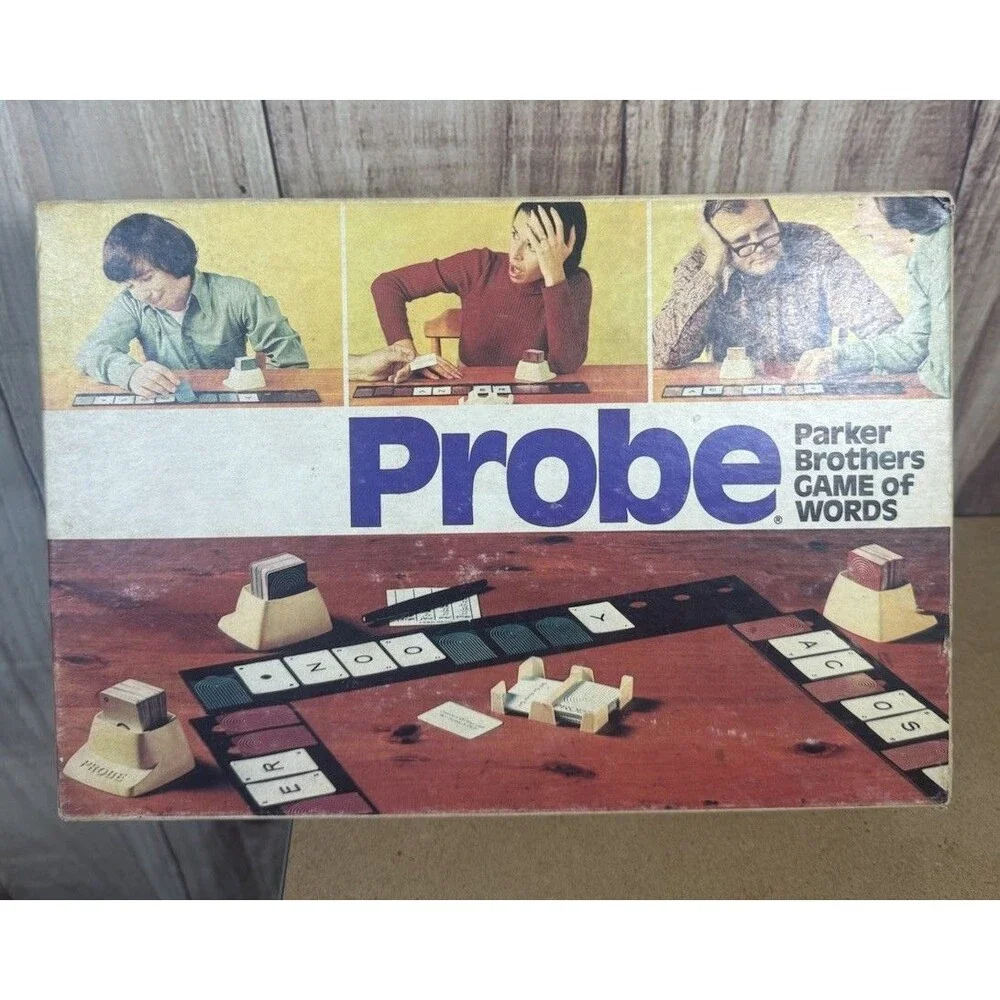 Parker Brothers Probe Words Board Game Complete Vintage 1970 2+ Players Age 12+
